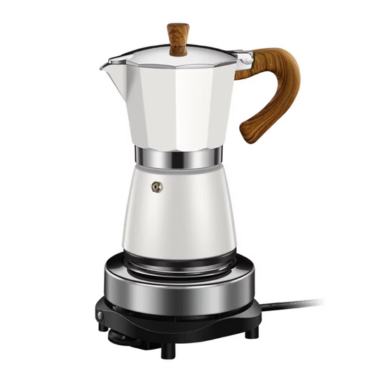 ESPRESSO CUP VINTAGW WOODEN HANDLE ELECTRIC MACHINE